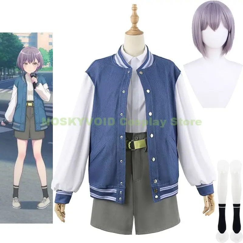 

Anime MyGO!!!!! Takamatsu Tomori Cosplay Costume BanG Dream! It's MyGO!!!!! Tomorin Wig Female Denim Jacket And Skirt Sets