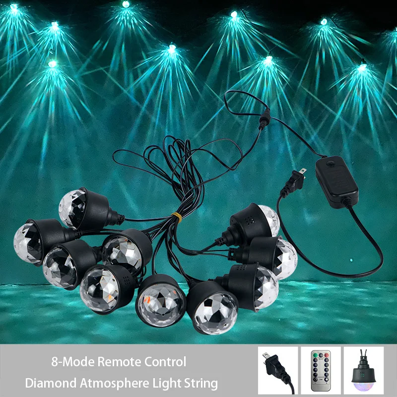 

LED Outdoor Lamp String Camping Waterproof Atmosphere Light Decoration String Light Bar Coffee Shop Rainbow String Lights