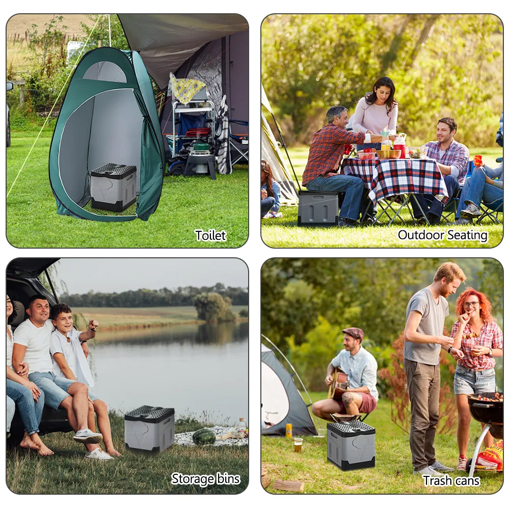 Strong Bearing Capacity Trash Can Outdoor Emergency Sanitation Product Portable Toilet Trash Can for Tour Emergency Self-driving