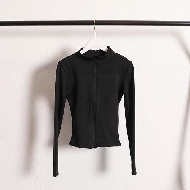 Yoga Jacket Coat Flexible Active Wear Women Zip Up Gym Sports Fitness Casual Jackets with Thumb Holes 3
