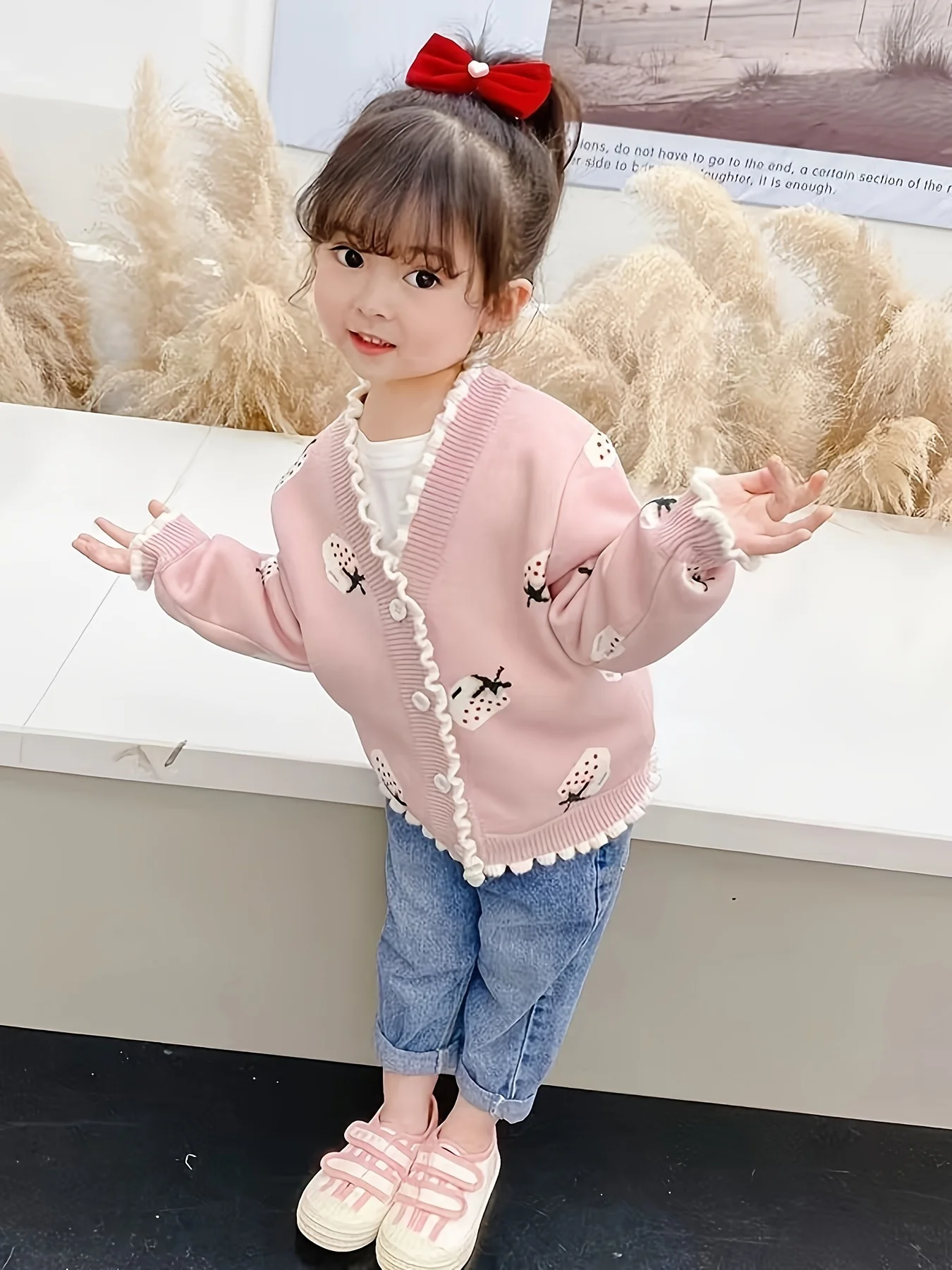 여아 니트 가디건 가을 신상  아동 트렌디 스웨터 가디건 상의