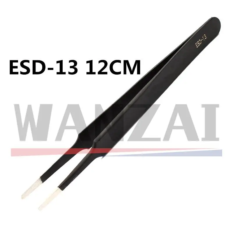 1,5mm Industrie Pinzette Anti-Statische Edelstahl Pinzette Set Handy Reparatur Werkzeuge ESD Präzision Pinzette ESD10 zu ESD15 – Detail 5