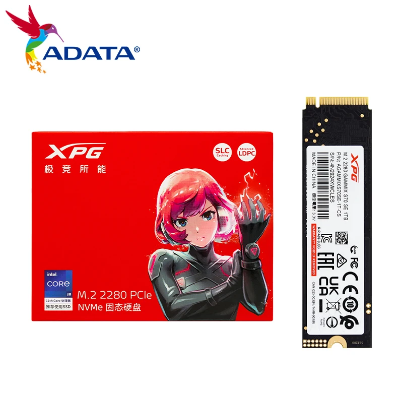 Adata Xpg S70Se Unità A Stato Solido Pcie4.0 Ssd Nvme M2 1Tb 2Tb Disco Rigido Interno Fino A 7000 Mb/S Ssd Per Ps5 Pc 100% Originale