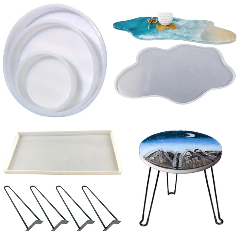 Resin Pro Stampo Professionale in Silicone Sottobicchieri - 4 geode per Bijoux e Fai da Te