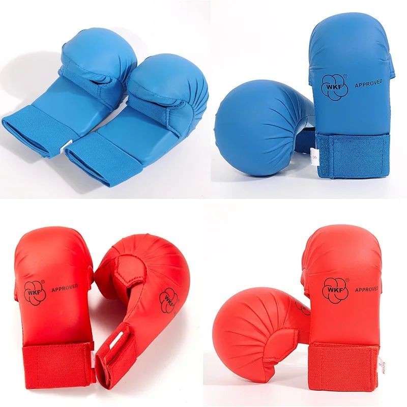 1pair Karate Glove PU Multi-Layer Composite Liner Sanda MMA Fighting Training Hand Protection Sports Gear