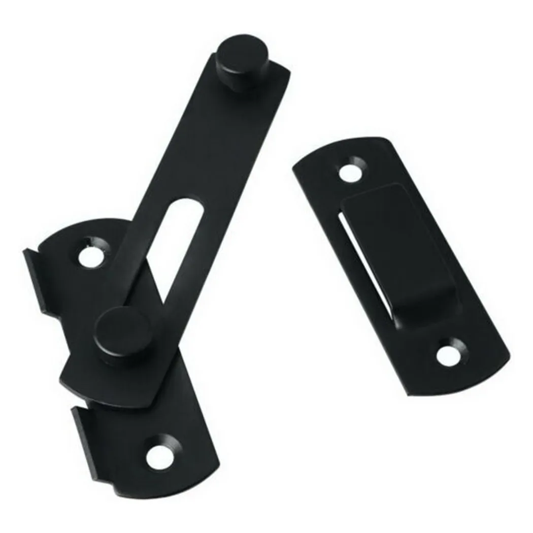 Gate Latch Sliding Barn Door Latch For Locking Matte Black Stainless Steel Flip Safety Door Bolt Lock