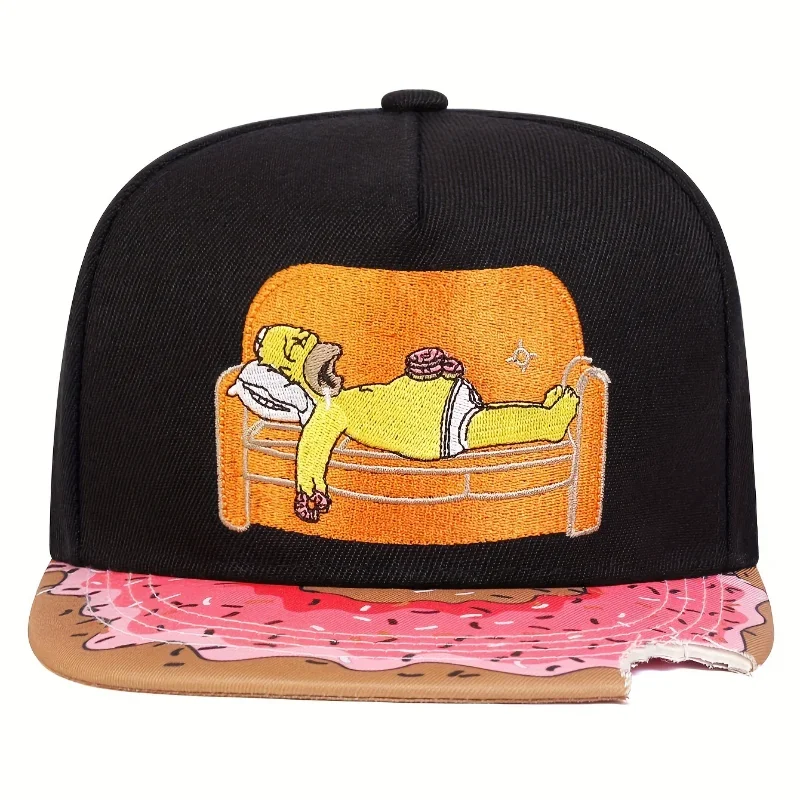 Anime Simpsons Baseball Cap - Trendy Fashion Duck Bill Hat for Outdoor Sports & Street Style