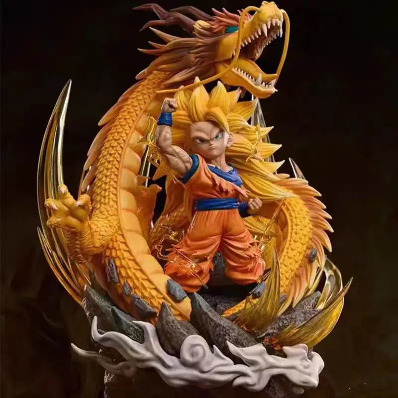 Q Version Dragon Ball Z Figure Ssj3 Goku Action Figures Dragon