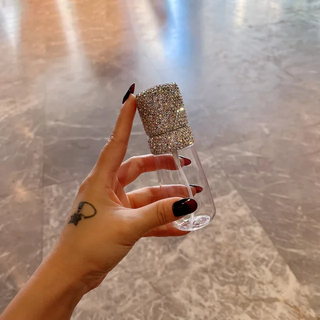 60 Ml Parfümpermet Spray Palack Bling Gyémánt Átlátszó Újratölthető Permetezőgép Üres Porlasztó Hordozható Utazási Kozmetikai Tartály - Image 4