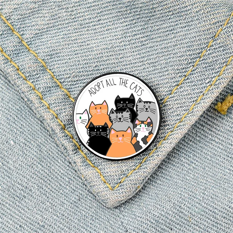 Необычные забавные Броши с изображением всех кошек на заказ Сумка отворотом