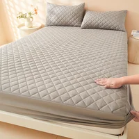 Drap-housse matelassé imperméable, protège-matelas lavable en Machine, couvre-lit simple et Double, 1 pièce 5