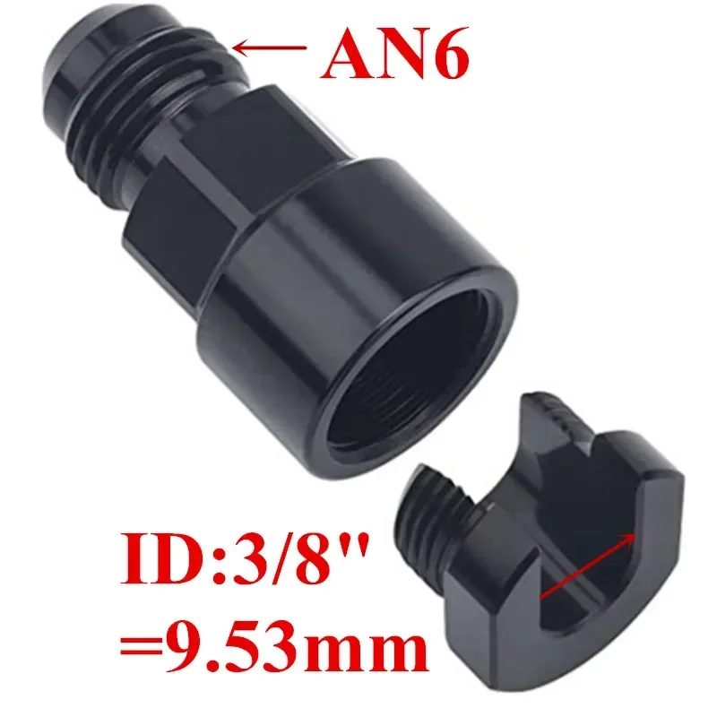 Fuel Adapter Fitting Quick Connect 6AN AN6 Male To 3/8" 5/16" AN8 8AN Quick Disconnect Male Push On 1/2Pcs