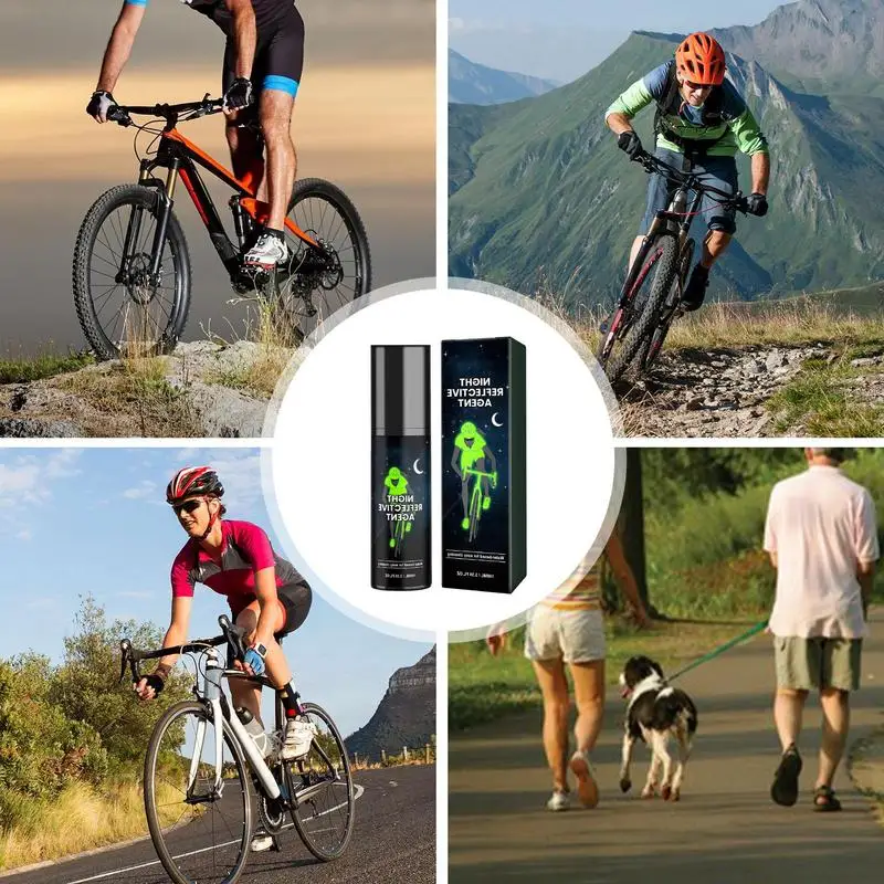 Night Spray Paint 100ml Glowing In The Dark Spray Paint For Bicycle Long Lasting Reflective Glow For Clothes Bicycles