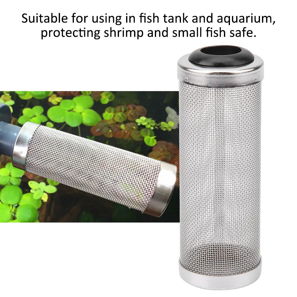 Aquarium Filter Net Case Mesh Filter Stainless Steel Mesh Net Case Cover for Shrimp Fish