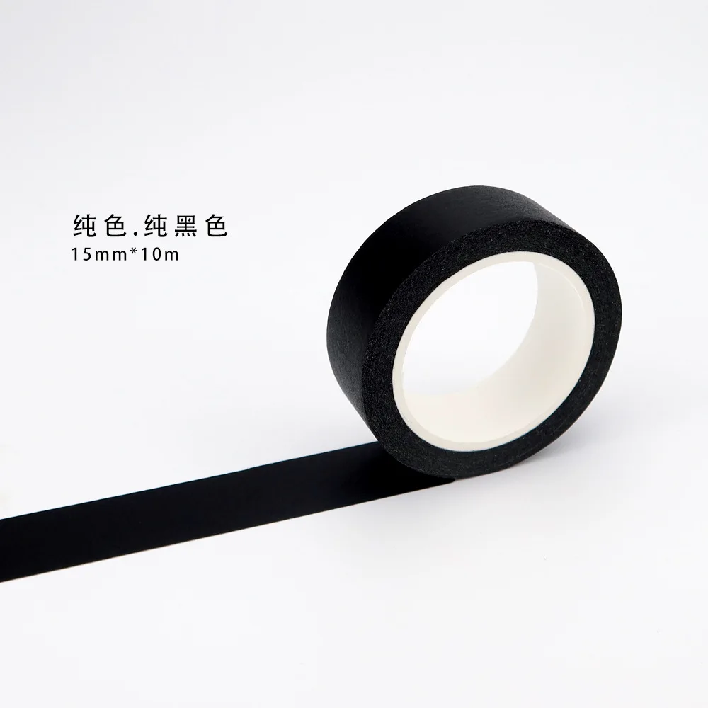 Colorful Black Style Washi Tape for DIY Projects and Scrapbooking