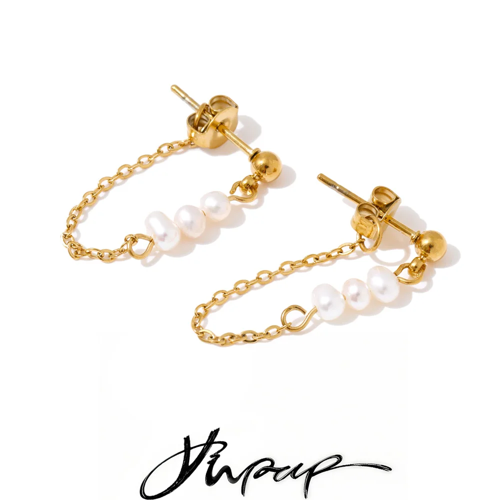 Yhpup Stainless Steel Dangle Earrings for Women