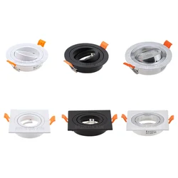 Adjustable GU10 MR16 Led Stand Black/White Halogen /Led Spot Light Frame E27 Lamp Holder GU10 Downlight Accessories