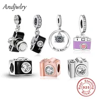 Fit Bracelet Charms Photographer Video Camera Dangle Charm Silver 925 Original Pendant Bracelet & Bangle Jewelry Berloque 1
