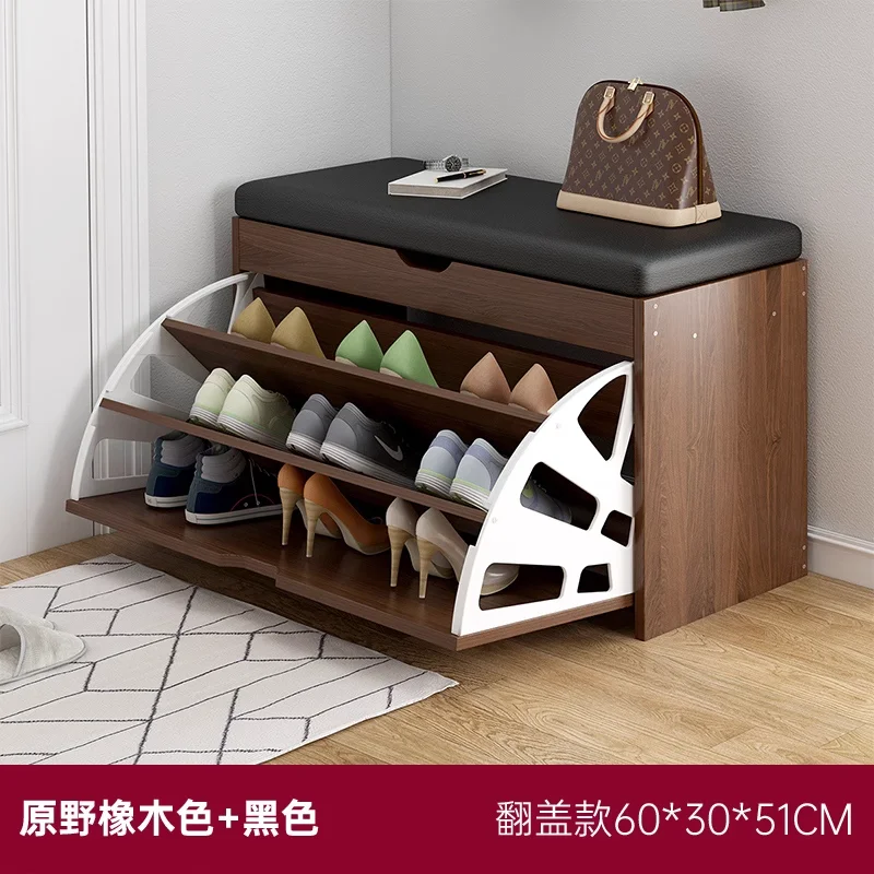 Description Picture 3 of itemPU Leather Ottoman Bench Shoe Storage Cabinet Modern Shoe Rack With Seats Changing Stool Bench For Entryway(Need to Mounting)