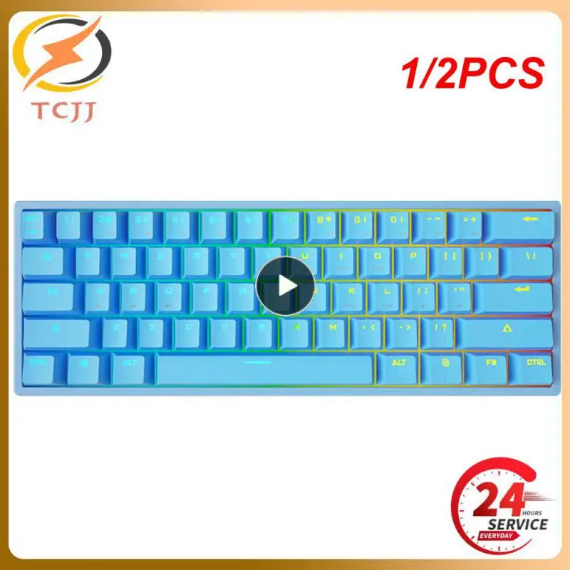 

1/2 шт., беспроводная механическая клавиатура с RGB-подсветкой