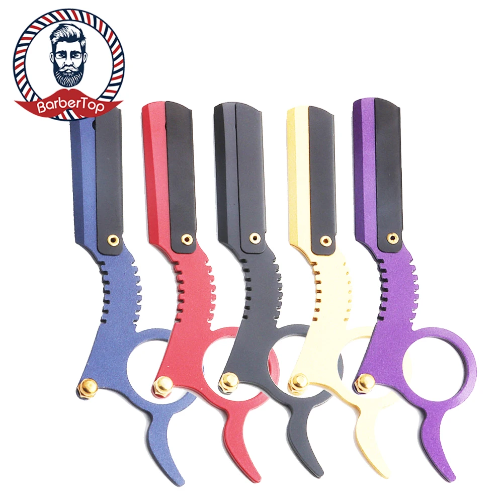 Straight Edge Barber Razor Haircut Beard Eyebrow Shaving Tool Manual Depilation Razor Hairdresser Trimming Blades Replaceable edge banding straight edge trimmer woodworking cutter manual hand trimming tool paring chisel for all directions hand tool