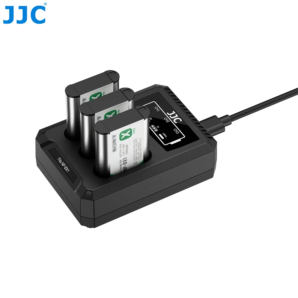 JJC NP-BX1 배터리 충전기 타입-C-USB A 케이블  ZV-1 II RX100 VII RX100 VI RX100 V RX100 IV RX100 III RX100 II DSC-HX80용