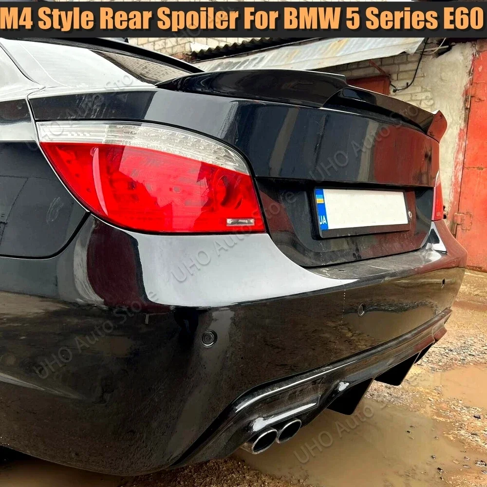 Per Bmw E60 Spoiler Sul Tetto Materiale Abs Auto Ala Posteriore Primer Colore Spoiler Posteriore Per Bmw E60 520I 528I 535I 530I 525I Spoiler