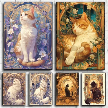 Cat Flower Diamond Painting Kit 1
