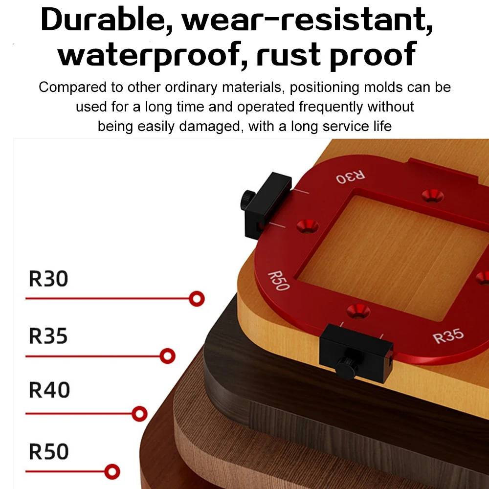 Woodworking Fillet Positioning Mold Wardrobe Corner Fillet Mold Trimming Machine Template Tool R Corner Arc Template Alloy