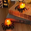 Haunted House Halloween Party Decor Horror Props Halloween Decorations LED Candle Light Plastic Spider Pumpkin Lamp For Home Bar 3
