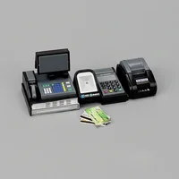 1Set Dollhouse Furniture Scene Decoration Suprmarket Store Card Machine Cashier Scanner Model Toy Decor Photo Props Accessories 2