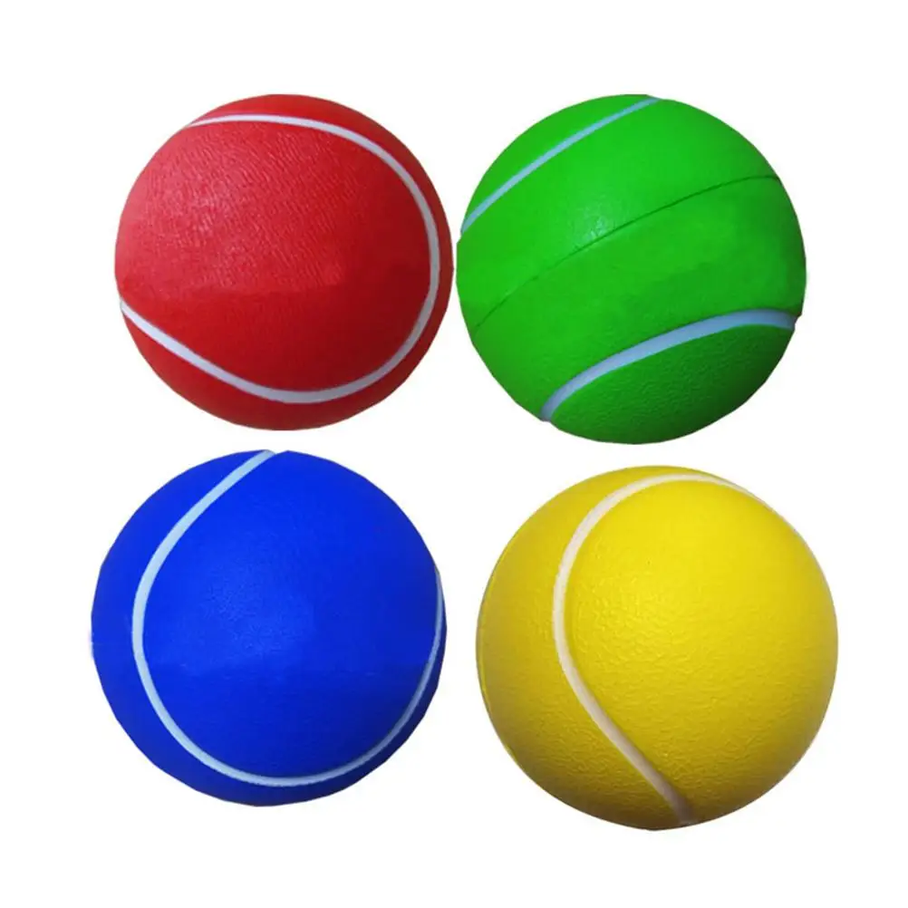 8 Pcs Yellow Solid Tennis Balls Durable PU Material Long Lasting Training Toy Tennis Accessory Racquet Sports Play Set