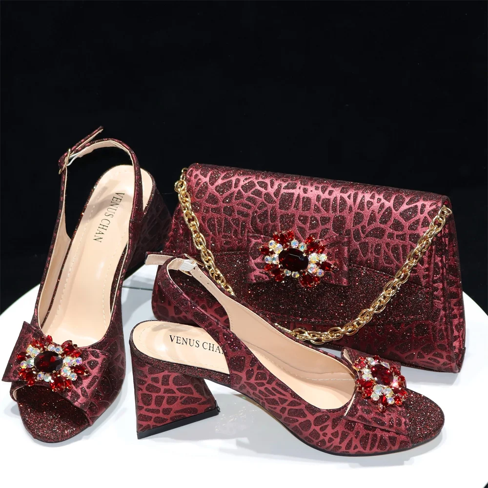 

doershow Lastest Italian Design Fashion Style Ladies Shoes with Matching Bag Set 2024 Nigerian Shoes and Bag Set SRE1-5
