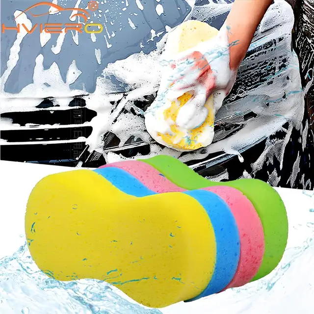 Éponge Voiture Microfibre, XiXiRan Éponge Anti-Buée En Peau De Chamois, Éponge Nettoyage De Lavage Voiture, Pour Nettoyer Moto Voitures Véhicule Cuisine Salle De Bain, 11.5 X 7.2 X 3.8 Cm