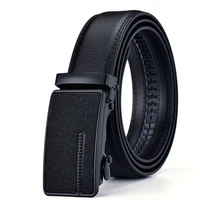 2023 New  cow genuine leather men's belt cowhide strap for male automatic buckle belts for men black buckle belts
