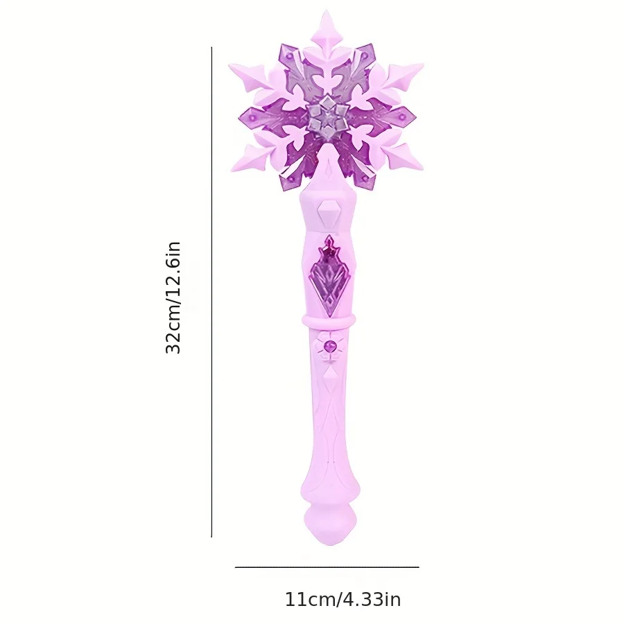 Dreamy Snowflake Magic Wand - Sparkling Fairy Toy for Girls Perfect Birthday Holiday Gift