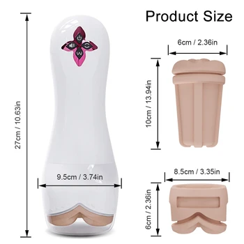 Automatic Male Masturbator Vibrating Sucking Masturbation Cup Simulation Vagina Blowjob Separable Adult Goods Sex Toy for Men
