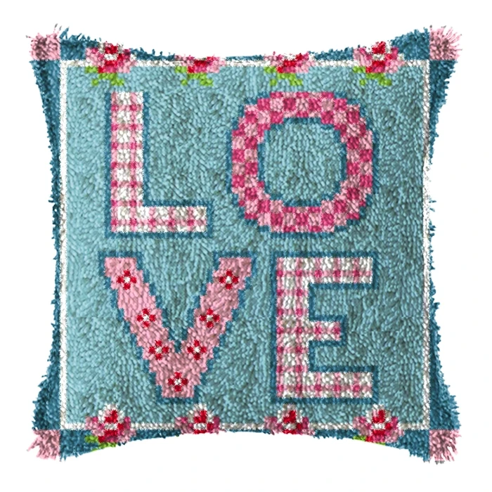 Latch Hook Kit Cushion Pillowcase Kussen Knooppakket Knoopkussen Latch Hook Kits Diy Knot Pillow Package Set For Needlework