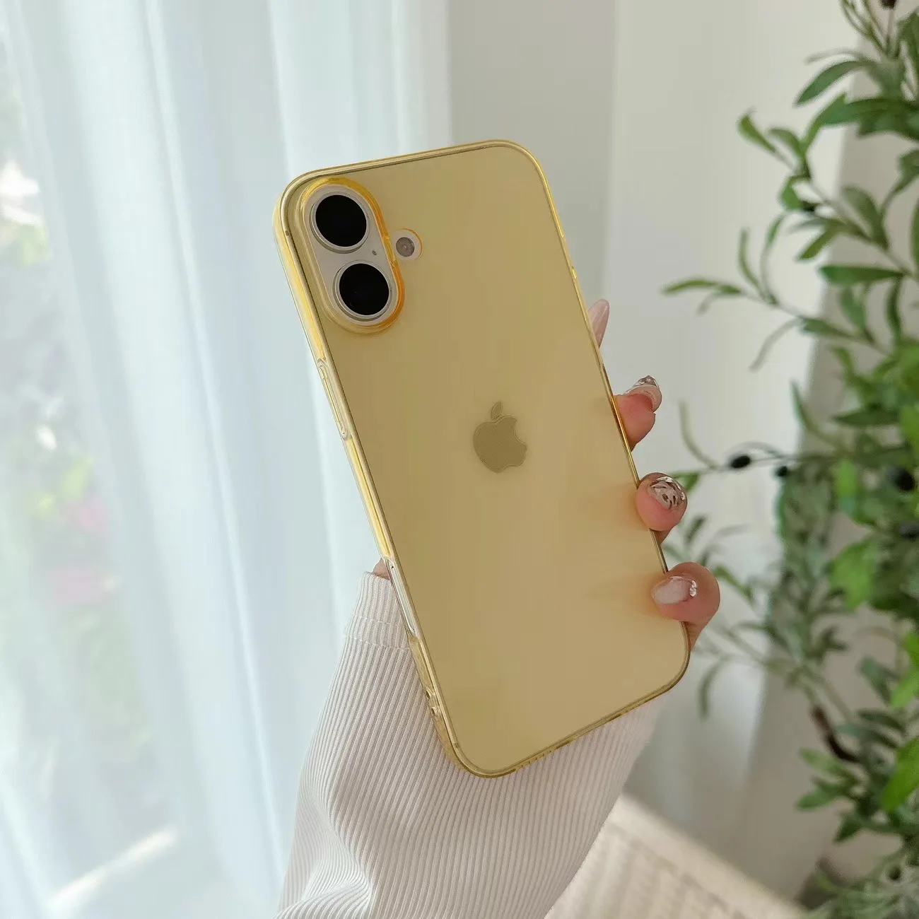 Luxury Crystal Candy Color Transparent Shockproof Case with Clear Back Cover