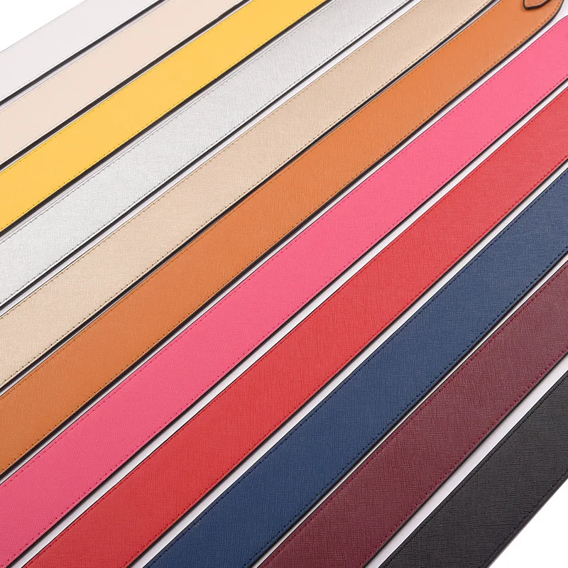 110CM Bag Strap Gold Silver Buckle Handbag Straps Replacement Parts Bag Belts Leather Handles for Shoulder Bags Accessories
