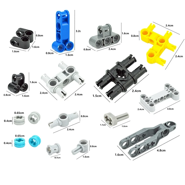 DIY Technical Parts Axle Pin Connectors Building Blocks 32034 32015 32014 2853 3713 57515 14720 87082 MOC Bricks Educational Toy 4