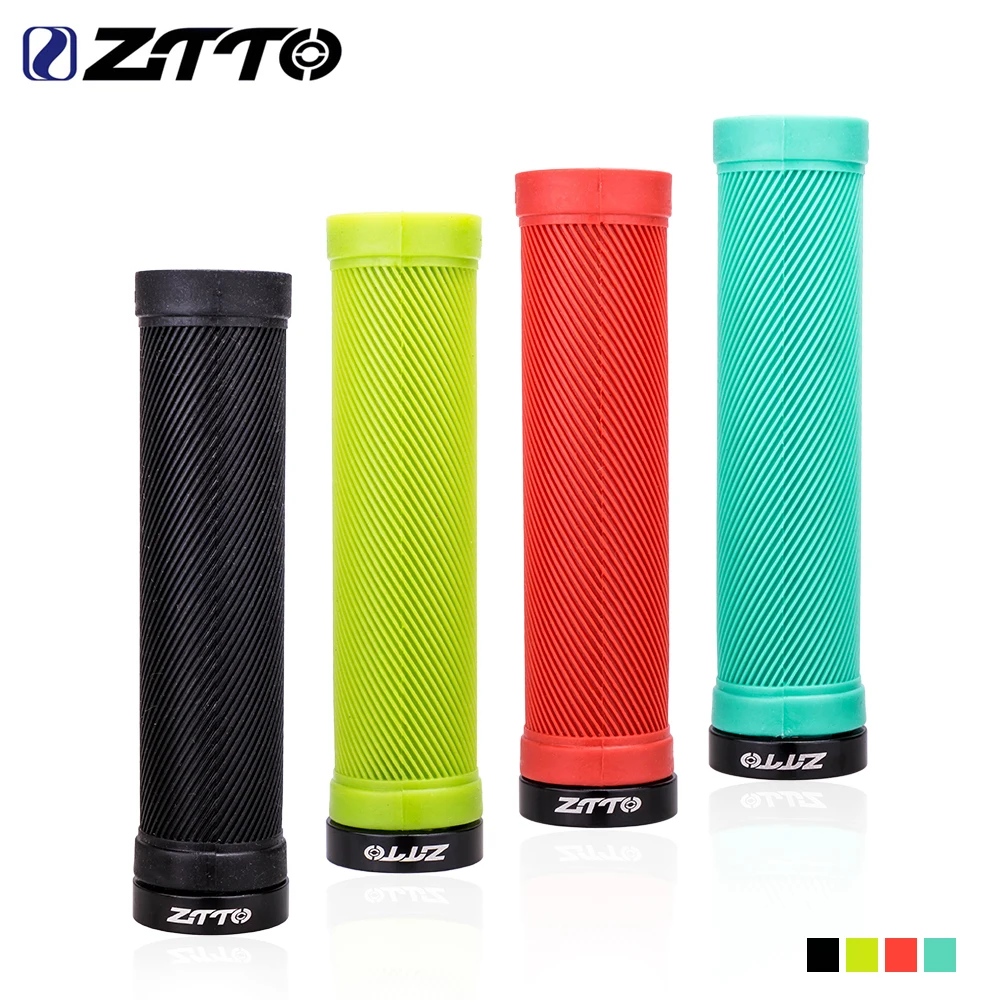 1 Pair MTB Mountain Bike Grips Fixed Gear Lock-on Anti-Slip Handlebar Grips Shock-Proof Rubber Bicycle Road Bicycle Parts