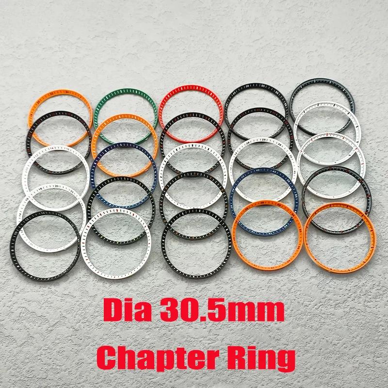Durchmesser 30,5mm SKX007 Uhrengehäuse Kapitelring Passend für SKX009 SRPD Gehäuse Mehrfarbiger Innenring Herren-Taucheruhr-Ersatzteile