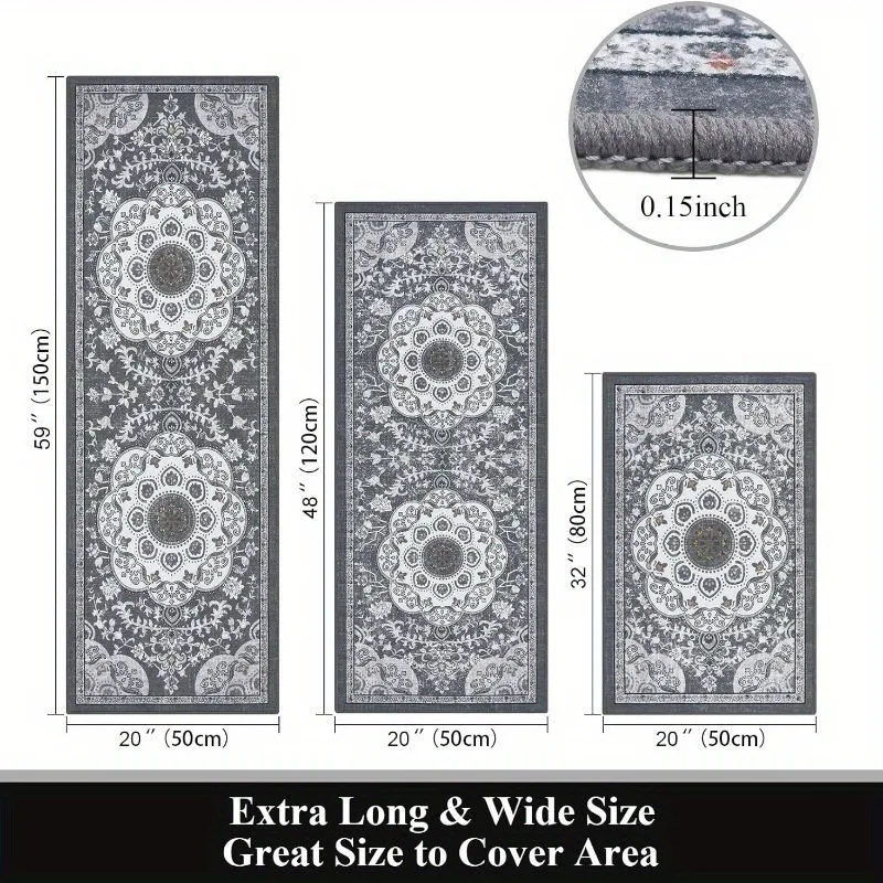 Bohemian Style Floor Mat Set 2