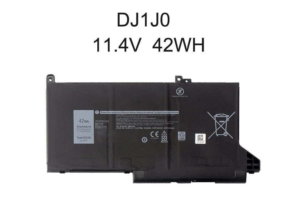 Dell Latitude F3YGT DJ1J0 60WH Laptop Battery - Compatible with Latitude 12 13 14 Series E7280 E7290 E7380 E7390 7280 7290 7380 7390 7480 7490 Description Image.This Product Can Be Found With The Tag Names Battery 60wh f3ygt, Battery dell latitud, Dell battery type f3ygt, Dell dj1j0 battery, F3ygt laptop battery