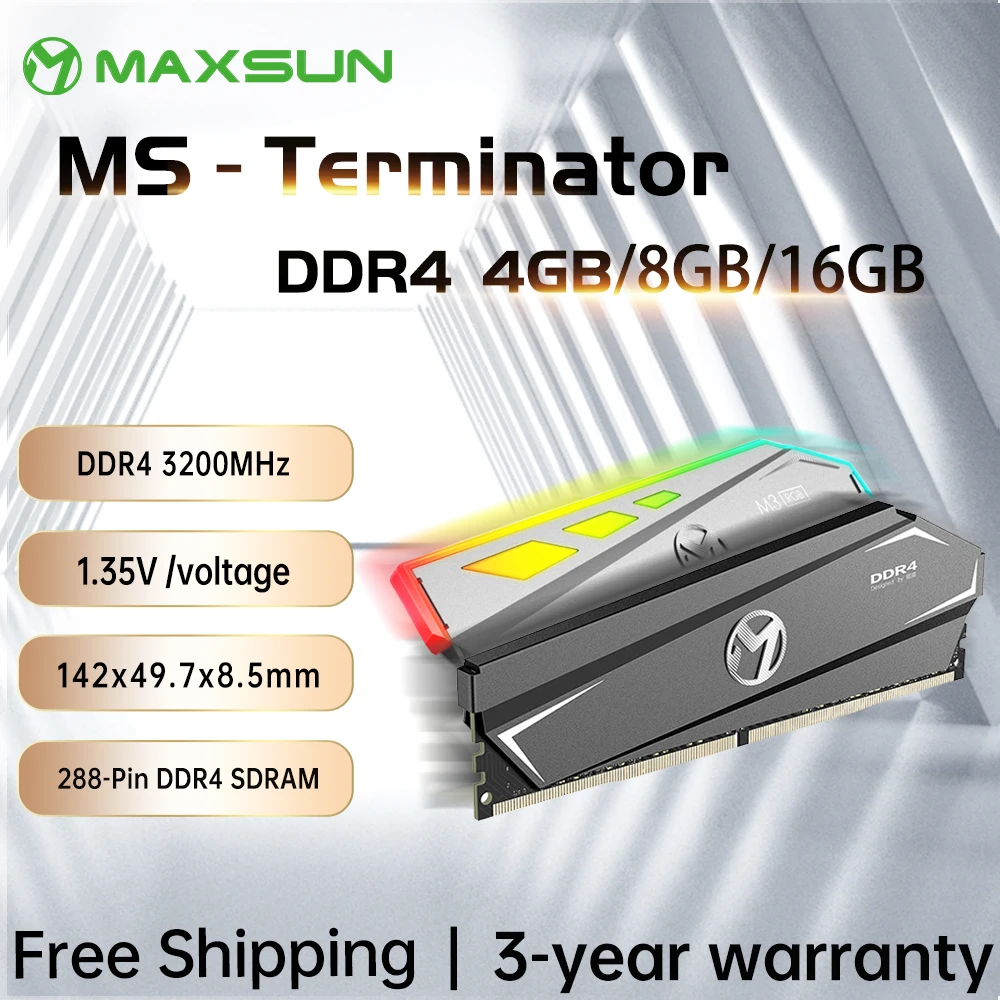 MAXSUN Memoria RAMs DDR4 4GB 8GB 16GB Memory DDR3 1600 2666