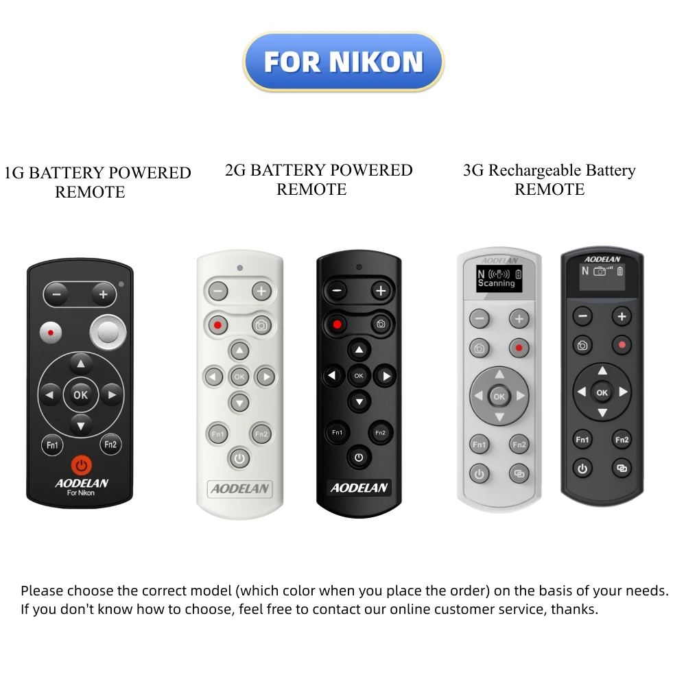 AODELAN ML-L7A Wireless Shutter Release for Z30, Z6 II, Z7 II, Z fc, P1000, P95