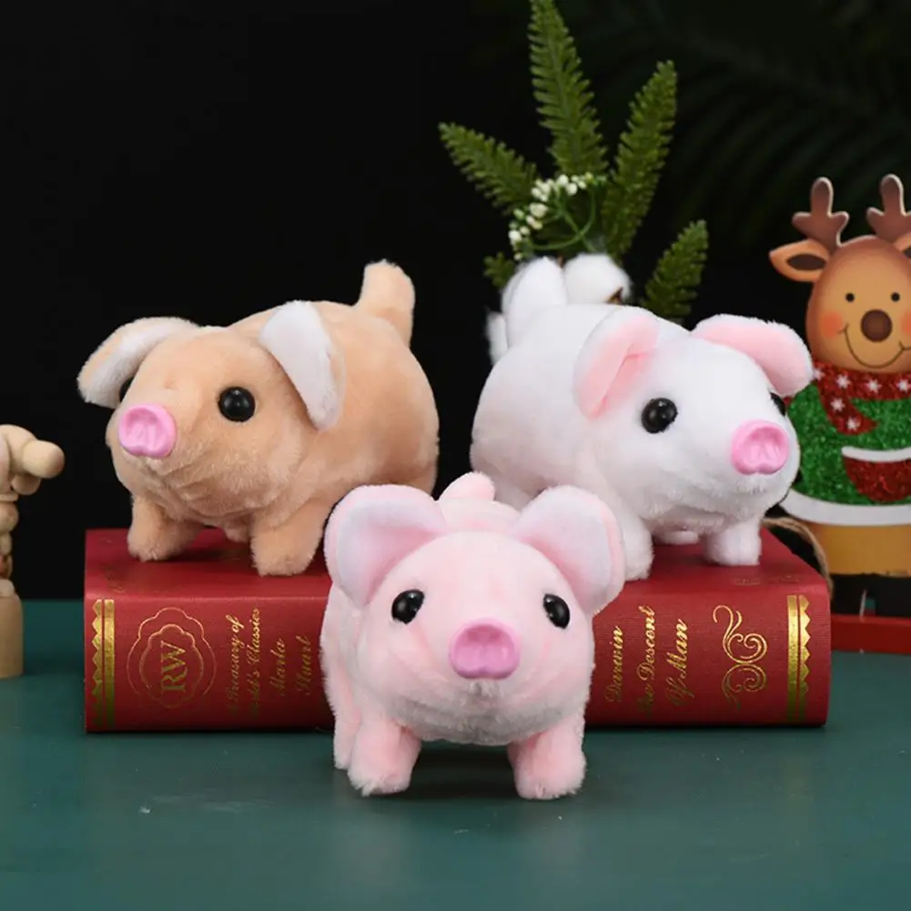 

Walking Piggy Electronic Pet Interactive Crawling Pig Plush Toy Twitch Nose Tail Wagging Stuffed Animal Doll Kid Birthday Gift