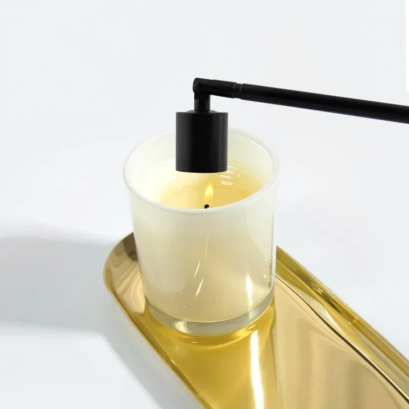 2pcs/set Candle Care Tools Kit Stainless Steel Wick Trimmer Dipper Snuffer Scissors Vintage Gold Silver Black Multifunctional
