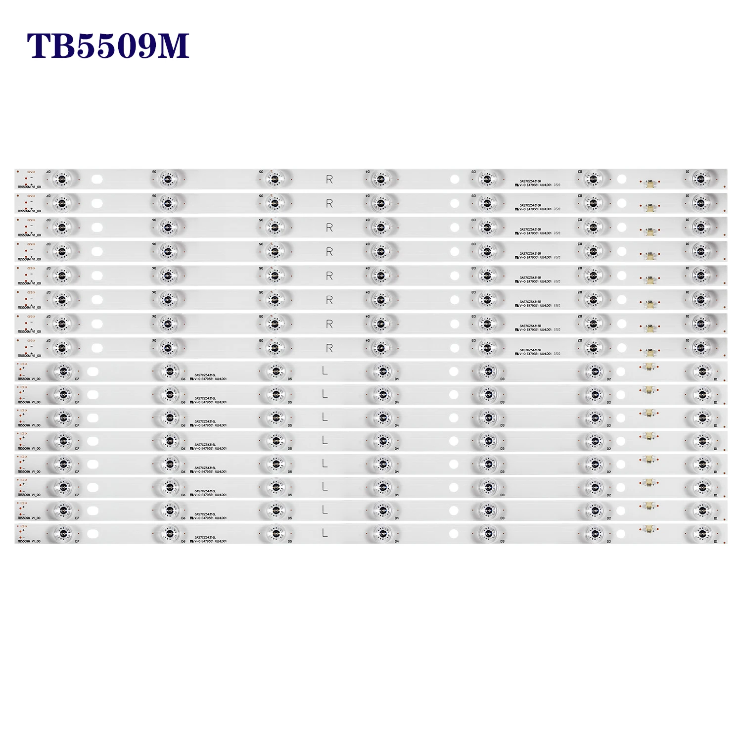 Kit Led Tiras para Panasonic tv tx 55dx600e th 55dx650m tx 55ax630b tx 55ds500e Tb5509m v0 00 Tb5509m v1 00 550tv02 Novo 16 Peças